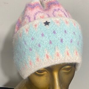 Jocelyn Pastel Knit Beanie with Star Detail